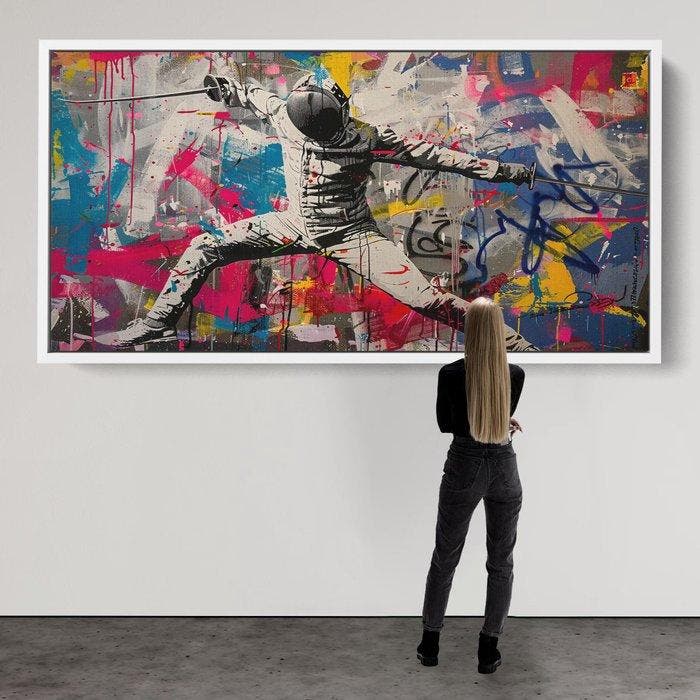 Dine Chanima - (XXL) Giant Epee Graffiti Mashup, Antiek en Kunst, Kunst | Designobjecten