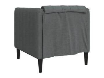 vidaXL - Fauteuil - Stof 100% polyester - Donkergrijs - 69 ×, Verzenden, Nieuw