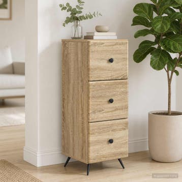 vidaXL Ladenkast Sonoma Eiken 33 x 34,5 x 90 cm Bewerkt hout, Verzenden, Nieuw