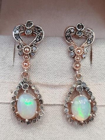 Zonder minimumprijs - Oorbellen - 9 kt. Zilver, Roségoud, Sieraden, Tassen en Uiterlijk, Oorbellen, Nieuw