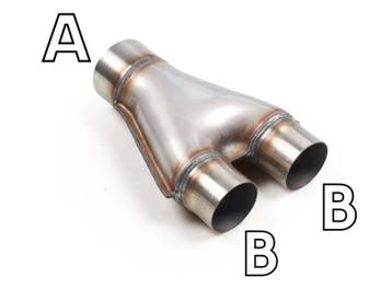 Y-Pipe, Exhaust, Steel, Slip-fit Inlet/Outlet, Ophalen of Verzenden, Nieuw