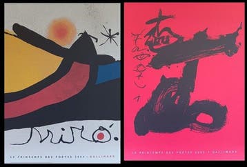 Antoni Tapies & Joan Miro - Deux affiches originales - Le