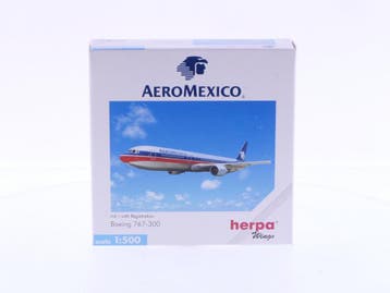 Schaal 1:500 Herpa 502870 AeroMexico Boeing 767-300 Reg.N..., Hobby en Vrije tijd, Ophalen of Verzenden, Zo goed als nieuw