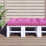 vidaXL Palletkussen 120x80x12 cm stof roze, Huis en Inrichting, Verzenden, Nieuw, Roze
