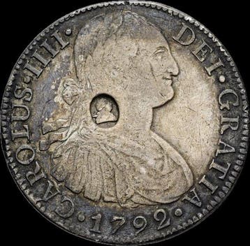 Verenigd Koninkrijk. Carlos IV. 8 Reales 1792 Mexico FM
