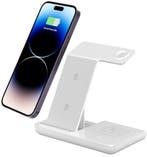 Draadloze Oplader – 3-in-1 Qi Oplaadstation 15W – Geschikt, Telecommunicatie, Mobiele telefoons | Telefoon-opladers, Ophalen of Verzenden