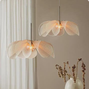Wabi Sabi Stoffen Plafondlamp - Vintage Hanglamp voor Sfeerv, Verzenden, Nieuw
