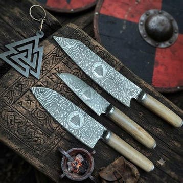 Keukenmes - Utility knife - Ambachtelijk vervaardigde, Antiek en Kunst