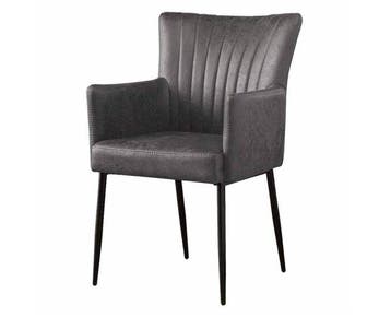 Toledo Armstoel - fabric Savannah anthracite, Huis en Inrichting, Ophalen of Verzenden, Nieuw