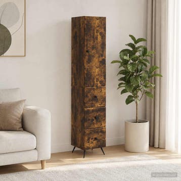 vidaXL Kastenset 2 st 34,5 x 34,5 x 90 cm Bewerkt hout, Verzenden, Nieuw
