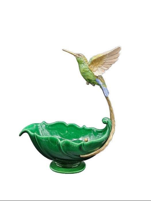 Kom - Porselein, Brons - Kolibrie, Antiek en Kunst, Kunst | Designobjecten