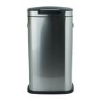 Afvalemmer push - zilver - 38 liter, Verzenden, Nieuw
