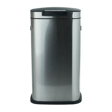 Afvalemmer push - zilver - 38 liter, Verzenden, Nieuw