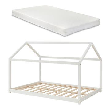 [en.casa] Kinderbed Cerro twijfelaar huisbed met matras 120x, Verzenden, Nieuw