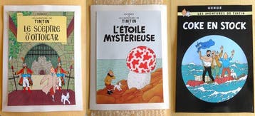 Hergé - 3 Offset Print - Tintin, Tintin -, Boeken, Nieuw