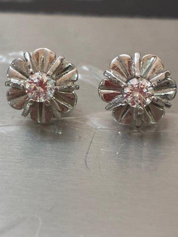 Oorbellen - 18 karaat Witgoud - 1.03ct. tw. Diamant, Nieuw