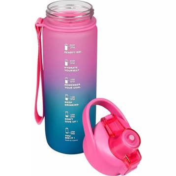 Benson Drinkfles 750 ml - Motivatie & Zeef - Blauw/Roze -..., Ophalen of Verzenden, Nieuw