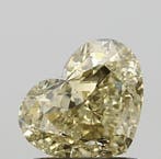 1 pcs Diamant (Natuurlijk gekleurd) - 0.96 ct - Hart - Fancy, Nieuw