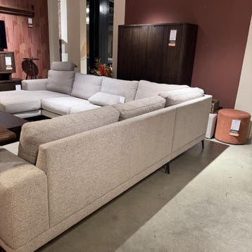Hoekbank Acante - Stof Grijs - Pronto Wonen, Huis en Inrichting, Banken | Bankstellen, Hoekbank, Nieuw, Ophalen of Verzenden, 200 tot 250 cm