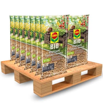 Houtsnippers pallet | Compo | 1815 liter (Natuurlijk), Verzenden