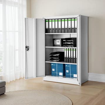 Archiefkast met 4 planken 140x90x40cm - grijs, Huis en Inrichting, Kasten | Roldeurkasten en Archiefkasten, Verzenden, Nieuw