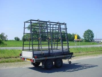 Hapert AL2000 met glas- kozijn resteel afm. 280x190x200cm, Auto diversen, Ophalen, Gebruikt