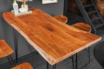 Massief houten bartafel MAMMUT 140 cm natuurlijke, Huis en Inrichting, Tafels | Eettafels, Ophalen of Verzenden, Nieuw