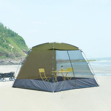pro.tec Paviljoen Beekdaelen met klamboe 305x305x213 cm groe, Caravans en Kamperen, Verzenden, Nieuw