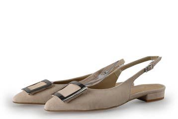 Linea Zeta Slingbacks in maat 37 Beige, Kleding | Dames, Verzenden, Beige, Zo goed als nieuw, Linea Zeta
