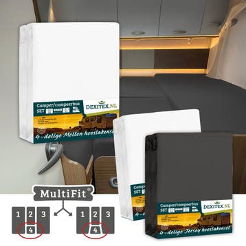 Textielpakket  4 delig met midden matras -2 hoeslakenset(4, Eenpersoons, Verzenden, Nieuw, Wit