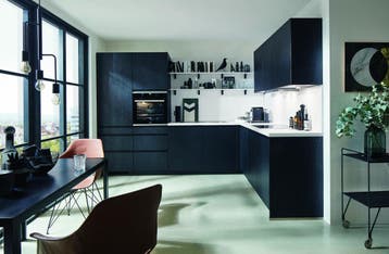 Nieuwe keuken met apparatuur en garantie (ref: Jolanda), Huis en Inrichting, Keuken | Complete keukens, Zwart, Hoekkeuken, Nieuw