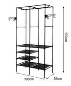 Dubbel Kledingrek met Schoenenrek – Kapstok met Haken 60 cm, Verzenden, Nieuw
