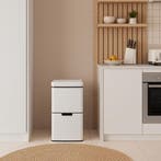 Sensorprullenbak Venna 62 liter 75x42x32 cm beige [en.casa], Verzenden, Nieuw