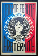 Shepard Fairey (OBEY) - Liberté Égalité Fraternité - 2020s, Antiek en Kunst