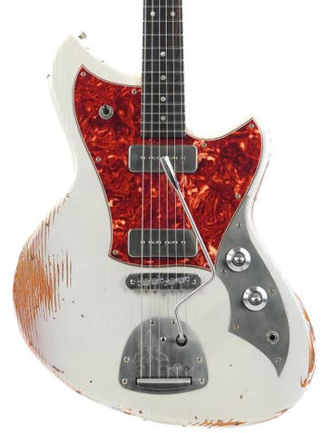 Novo Serus J Custom Olympic White over Aztec Gold (Offset), Ophalen of Verzenden, Nieuw, Solid body