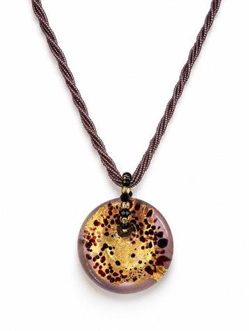 24 karaat - Murano-glas, Geel goud - Ketting met hanger -