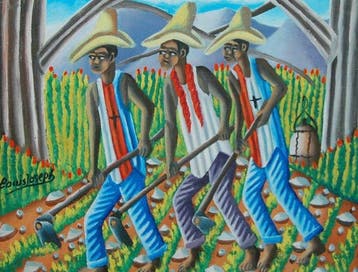 Louis Joseph (1932-2007) - Feldarbeiter / Nader’s Art, Antiek en Kunst, Kunst | Schilderijen | Modern