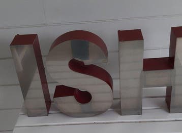 3 reclame letters ISH HIS - Reclamebord (3) - Metaal
