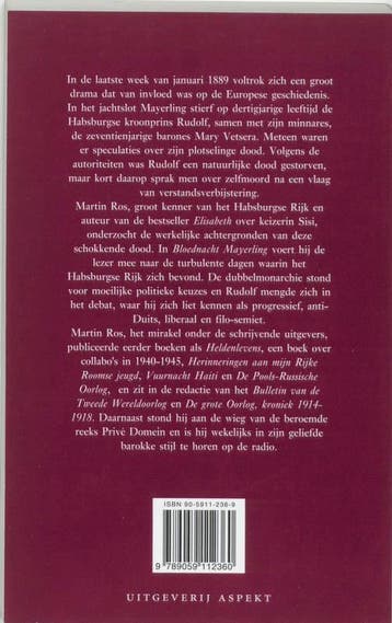 Bloednacht Mayerling 1889-1945 9789059112360 Martin Ros, Verzenden, Gelezen, Martin Ros