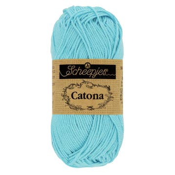 Scheepjes Catona 25g - 397 Cyan - Haakgaren / Breigaren, Ophalen of Verzenden, Nieuw, Breien of Haken, Wol of Garen