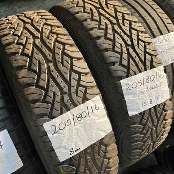 2 x Continental 205-80-16 Zomerbanden 8mm, Gebruikt, 16 inch, Band(en), Personenwagen