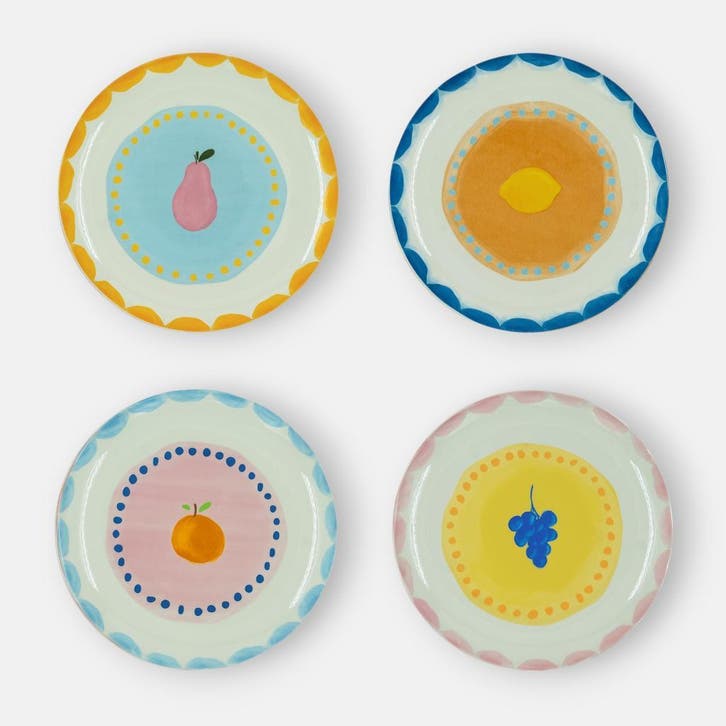 And Nook Fruit Siesta Borden -10% Korting - Cadeauverpakking, Huis en Inrichting, Keuken | Servies, Bord(en), Nieuw, Keramiek