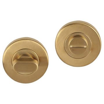 Deurbeslag | Wc-sluiting | Differnz (Rond, RVS, Goud), Verzenden, Nieuw