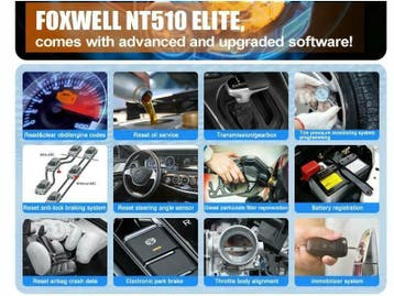 Foxwell NT510 Elite OBD2 diagnose scanner voor alle systemen, Ophalen of Verzenden, Nieuw