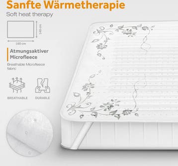 Elektrische onderdeken - Warmtedeken - 1 persoons - 160x140, Verzenden, Zo goed als nieuw