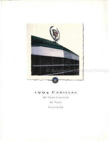 1994 CADILLAC PROGRAMMA BROCHURE ENGELS, Boeken, Ophalen of Verzenden, Nieuw