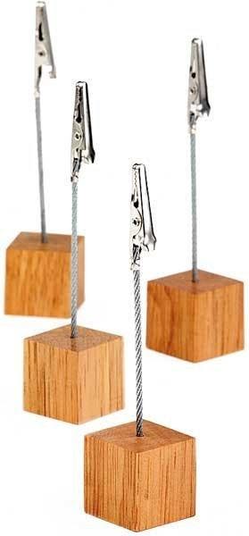 Tafelnummer houder 3 x 3 x 12 cm | 4 stuks, Verzenden, Nieuw in verpakking
