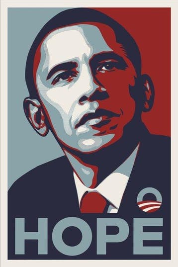 Shepard Fairey (OBEY) (1970) - Obama HOPE + PROGRESS + Yes, Antiek en Kunst