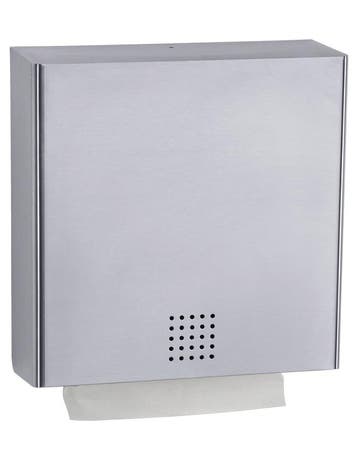 Handdoekdispenser | RVS  | 1,5 mm | B 300 x D 123 x H 300 mm, Verzenden