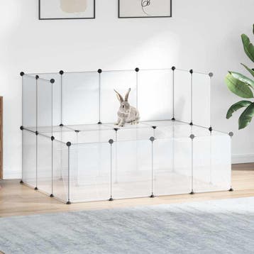 vidaXL Dierenhok klein 143x107x93 cm polypropeen en staal, Verzenden, Nieuw